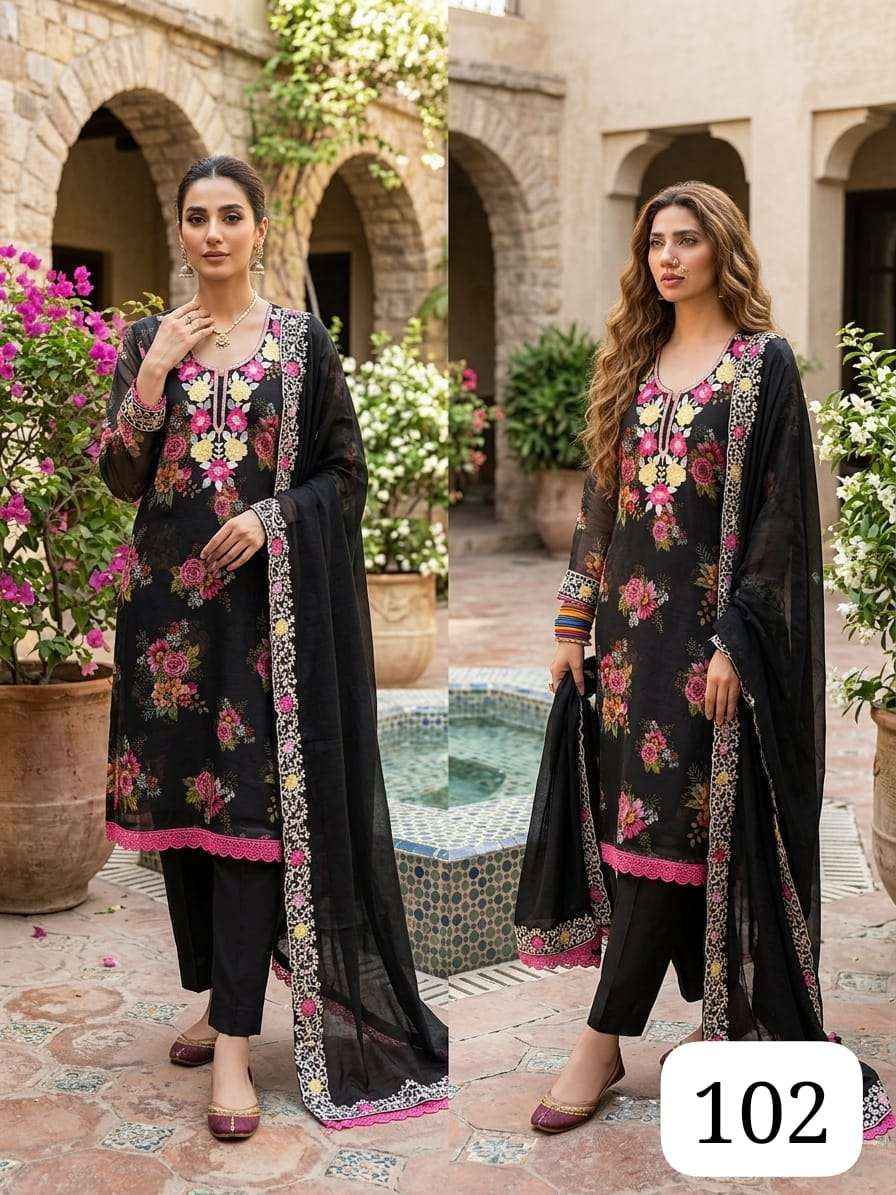 PURPLE CREATION NAZIA SANTOON INNER & BOTTOM FABRIC SUIT WHOLESALER SURAT BRAND